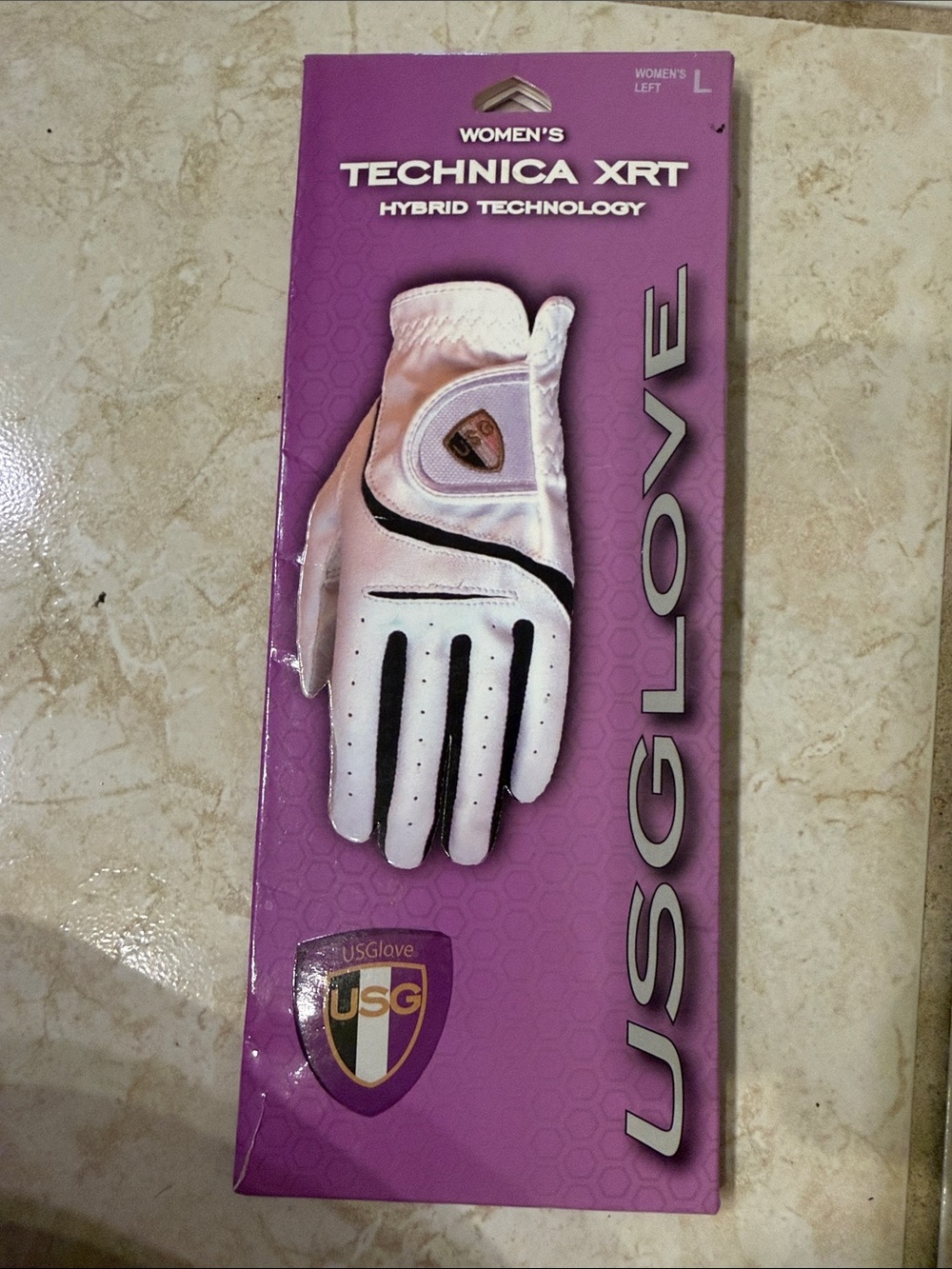 USGlove Women's Technica XRT Left Golf Glove - White (Left Hand, Size L)
